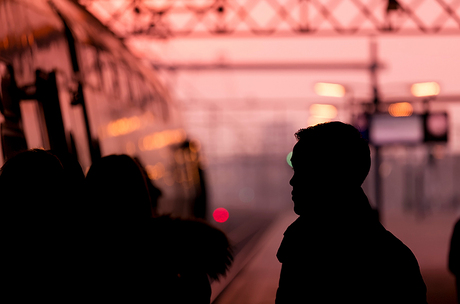 Travelers at Dusk