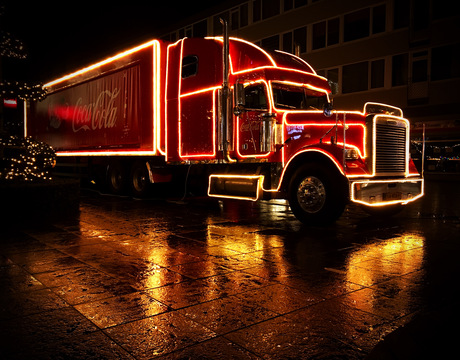 Coca-cola kersttruck in valkenburg