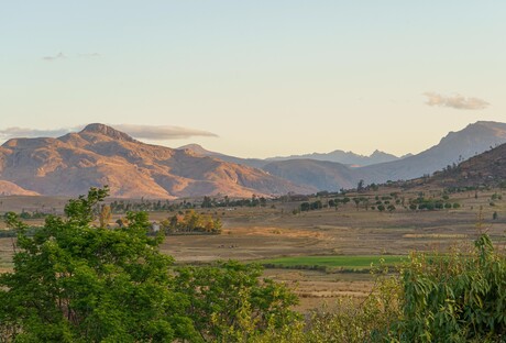 Uitzicht hebt vanuit de lodge in Madagaskar