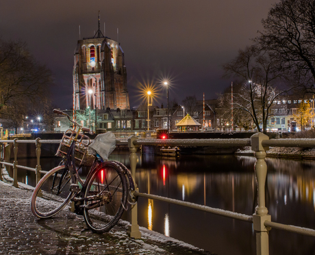 Leeuwarden verhuld in een klein beetje sneeuw