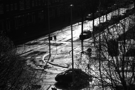 Rotterdam op een regenachtige dag