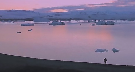 Zonsondergang op IJsland