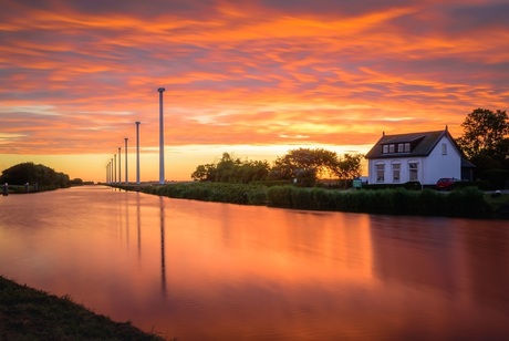 Burgervlotbrug - Sky on fire