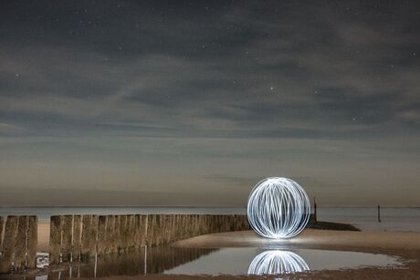 orbit op het strand