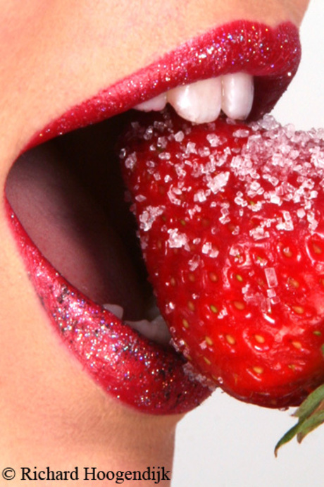 Aarbei en Lipstick