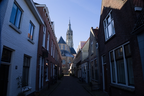 Oud smal straatje Delft