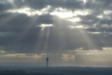 Mierlo toren in de ochtend