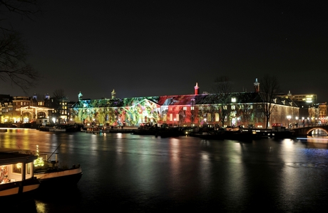 Amsterdam bij nacht 'light festival'