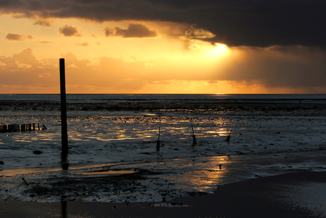 Zonsopkomst boven de Waddenzee