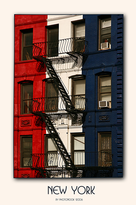 New York ... rood, wit, blauw.