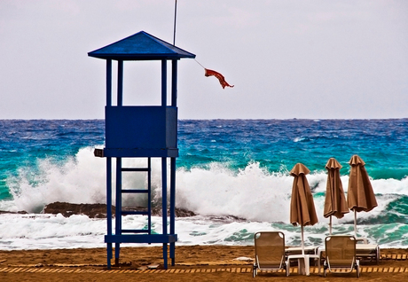 Verlaten strand op Kreta