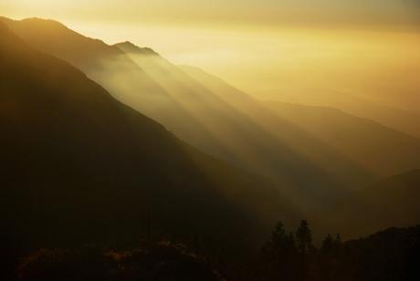 The first light of the day