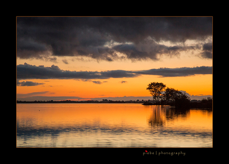 Zonsondergang Terhornster Poelen