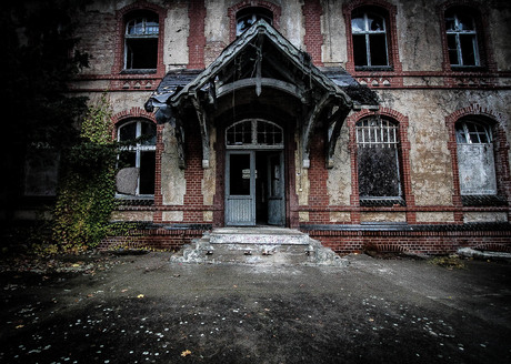 abandoned psychiatric hospital.