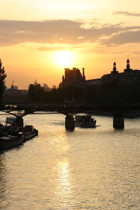 Zonsondergang bij de Seine