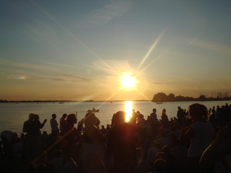 Zonsondergang bij zand 2009