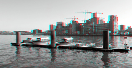 Rijnhaven Rotterdam 3D B&W