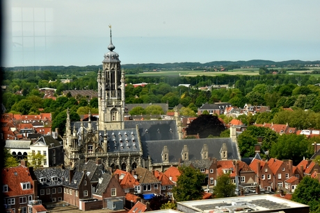 Uitzicht middelburg vanaf de lange jan