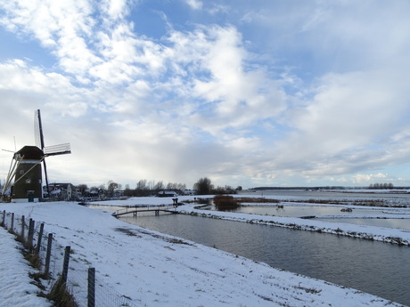 Winter langs het Spui