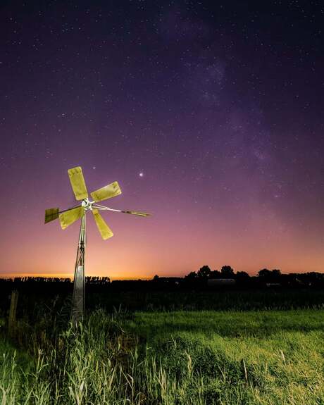 Windmill by night