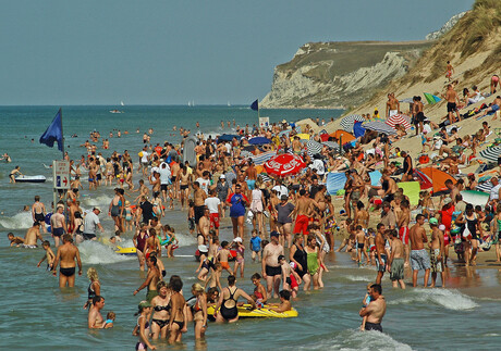 Gezellig samen naar het strand