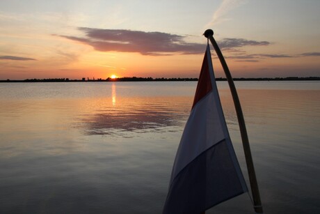 zonsondergang op de speelmansplaat