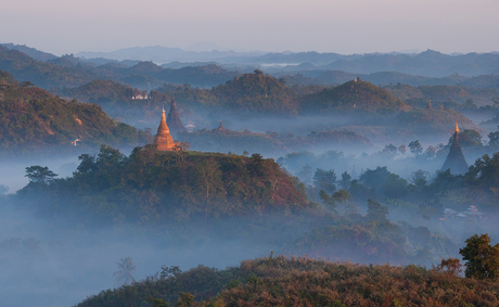 Zonsopgang in Noord Birma