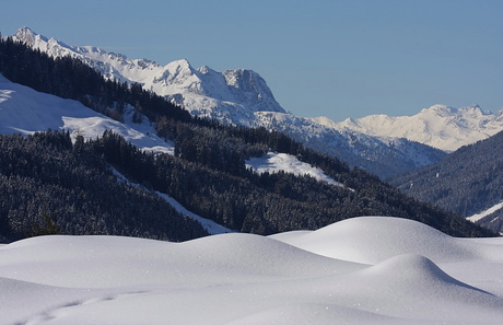 Winters landschap van Oostenrijk