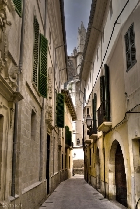 Straat in Mallorca - HDR
