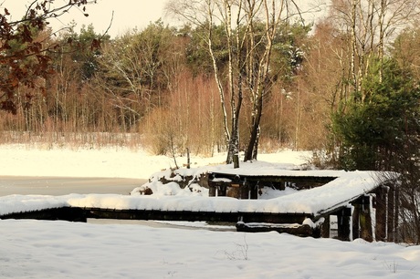 Loopbrug in de sneeuw 2