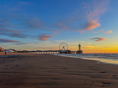 Zonsondergang de pier 