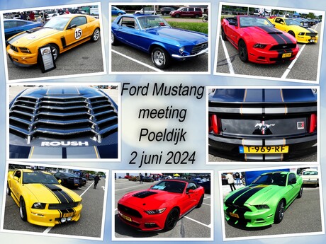 Collage   FORD MUSTANG  meeting  Poeldijk 2 juni 2024  