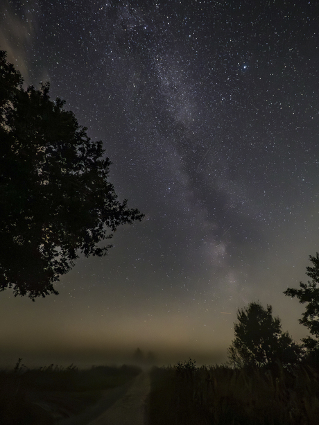 Melkweg en zandpad
