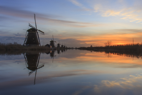 Kinderdijk zonsopkomst