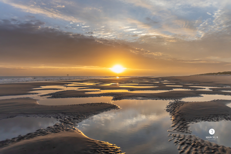 Zonsopkomst strand Ameland 