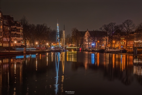 Groningen bij nacht.