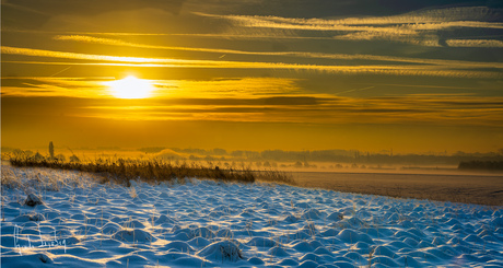 Sneeuwlandschap in de ochtend