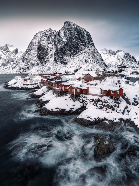 Hamnøy aan de rand van de oceaan