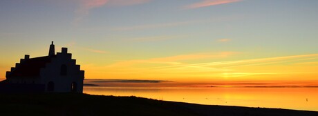 Zonsondergang op Mors Denemarken