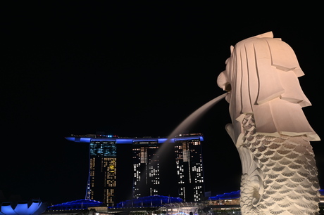 Merlion en Marina Bay Sands Hotel Singapore