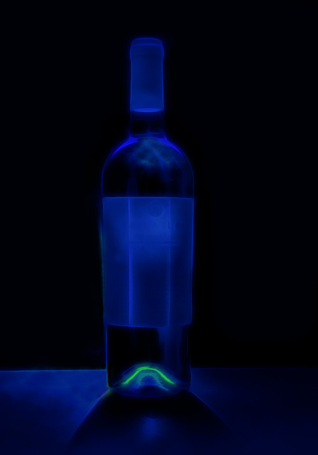 blauwe fles
