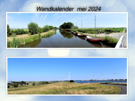Collage  Wandkalender    Maand  MEI  2024  Thema  Panorama s    fotos 17 en 25 juni 2023    