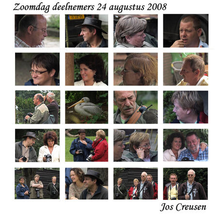 Deelnemers zoomdag 24 augustus 2008