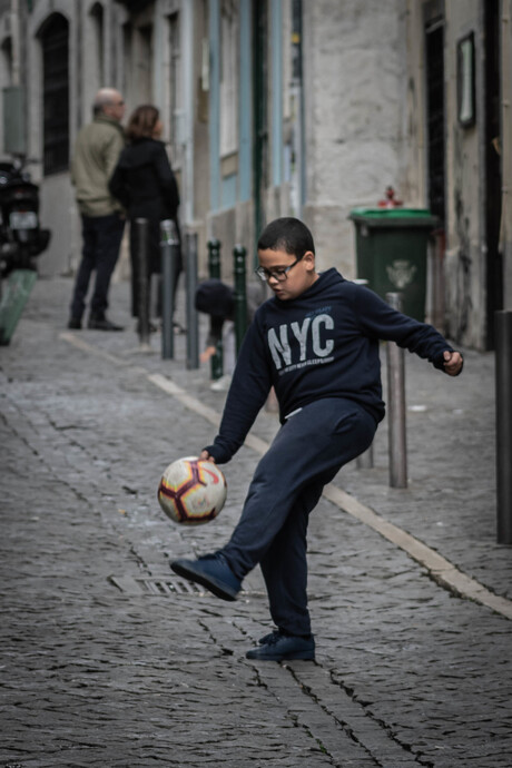 Voetballer in Lissabon