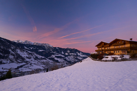 Zonsondergang in Oostenrijk