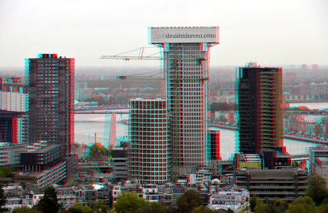 Uitzicht over Rotterdam 3D Hyper-anaglyph