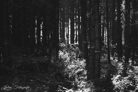 op avontuur in het bos