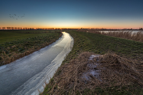 ijsbaan in de polder