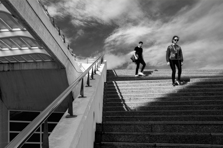 De weg naar beneden.