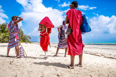 Masai on the beach